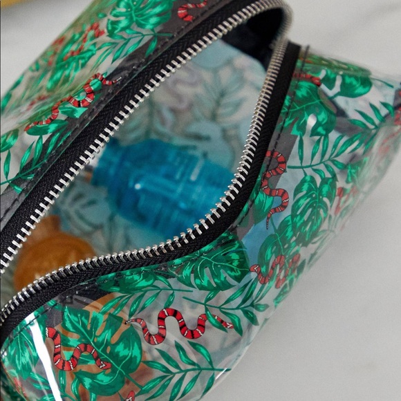 Skinnydip Snake Palm Makeup Cosmetic Bag - Picture 3 of 3